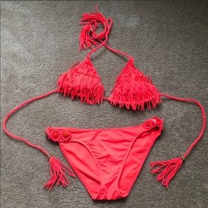 Despi bright orange bikini